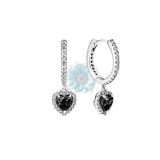 Heart dangle earrings