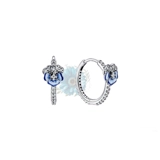Pansy hoop earrings
