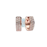 Rose gold jewelled hoop earrings
