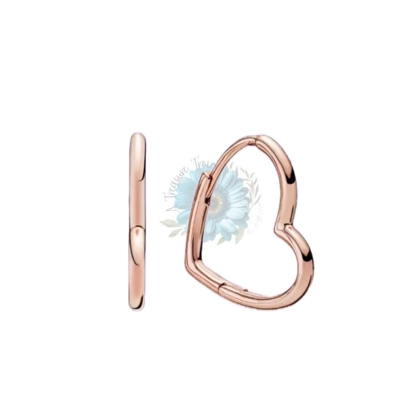 Plain heart hoop earrings