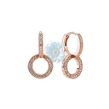 Double circle hoop earrings