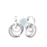 Encircled hoop earrings