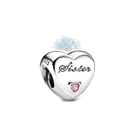 Sister heart charm Sister heart charm