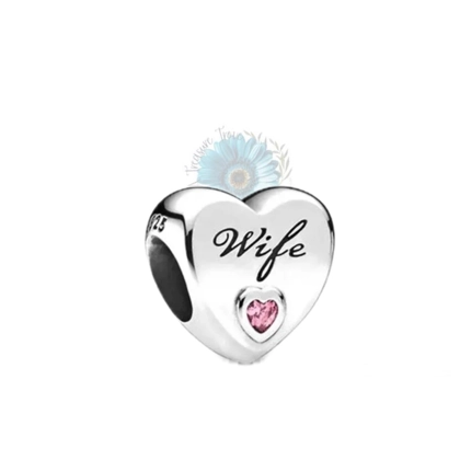 Wife heart charm Wife heart charm