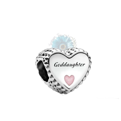 God daughter heart charm God daughter heart charm