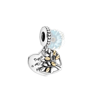 Heart family tree dangle charm Heart family tree dangle charm