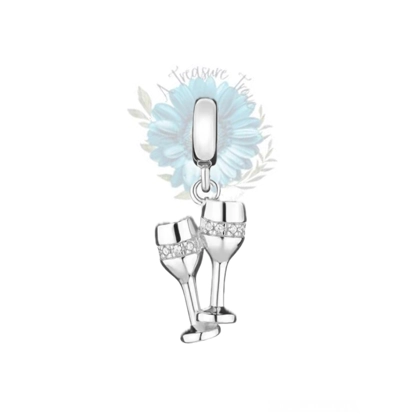 Champagne glasses charm Champagne glasses charm
