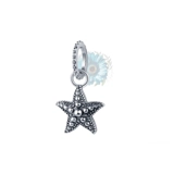 Silver starfish charm