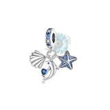 Dolphin/starfish/shell dangle charm