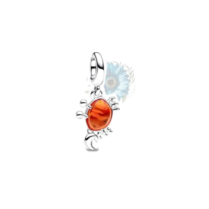 Orange crab charm Orange crab charm
