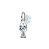 Silver fish charm