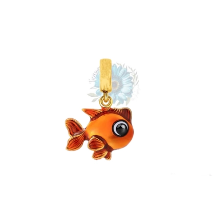 Orange fish charm Orange fish charm
