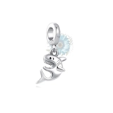 Silver shark charm