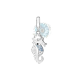 Silver seahorse charm