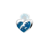 Wave heart charm