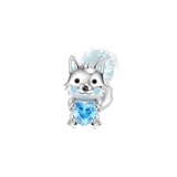 Artic wolf gem charm