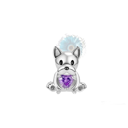 Sitting dog gem charm Sitting dog gem charm