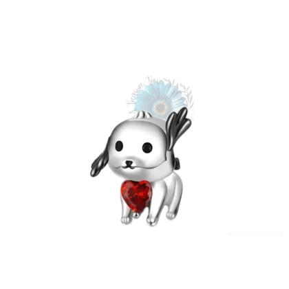 Standing dog gem charm Standing dog gem charm