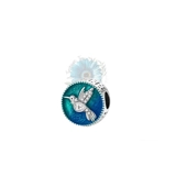 Round hummingbird charm