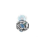 Round leaf and bird charm