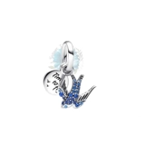 Blue swallow charm