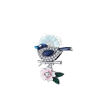 Blue bird and flower charm