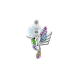 Flying rainbow bird charm