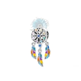 Rainbow flower dreamcatcher charm