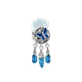 Butterfly round dreamcatcher charm