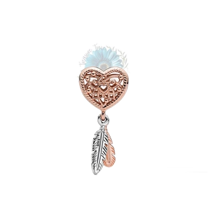Rose gold heart dreamcatcher charm Rose gold heart dreamcatcher charm