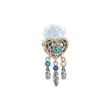 Heart green gem dreamcatcher charm