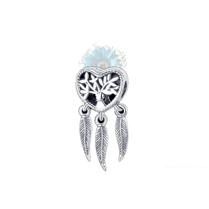 Silver family tree dreamcatcher charm Silver family tree dreamcatcher charm
