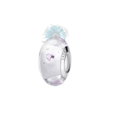 Heart imbedded glass murano charm