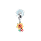 Sunflower ladybird dangle charm