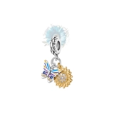 Sunflower and butterfly charm