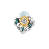 Sunflower heart charm