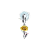 Sunflower hanging cat charm