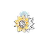 Golden sunflower charm