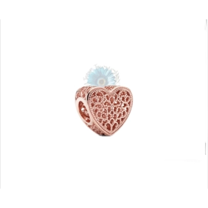 Filigree heart charm
