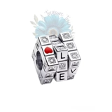 Movable love cube charm