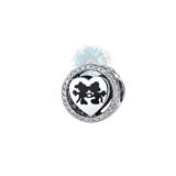 Kissing Mickey and Minnie round charm