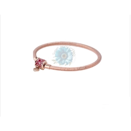 Pink blossom charm bracelet