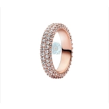 Jewelled rose gold ring