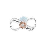 Family forever flower infinity charm