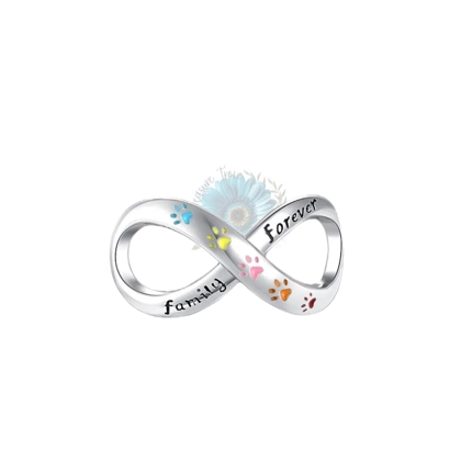 Paw print family infinity charm Paw print family infinity charm