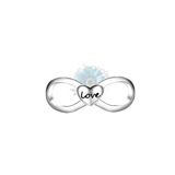 Love heart infinity charm