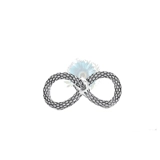 Silver snake infinity charm
