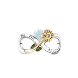 Long stem sunflower infinity charm