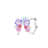 Flower hoop earrings