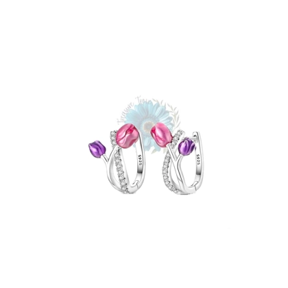 Tulip hoop earrings Tulip hoop earrings